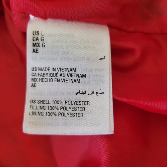 Charter Club Women’s L Quilted Vest, Red Plaid Puffer Zip-up, Warm Fall Vest - Picture 4 of 7